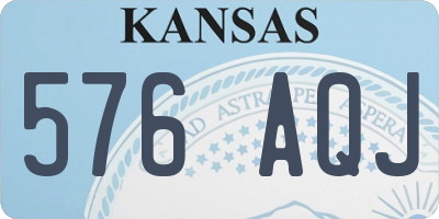 KS license plate 576AQJ