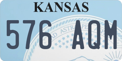 KS license plate 576AQM