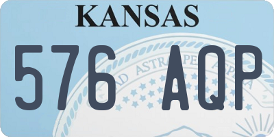 KS license plate 576AQP