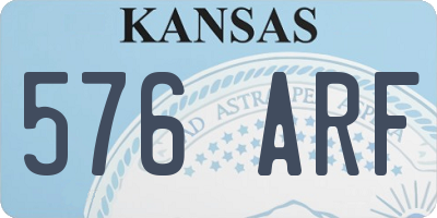 KS license plate 576ARF
