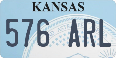 KS license plate 576ARL