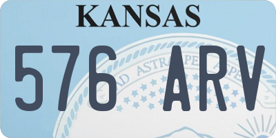 KS license plate 576ARV