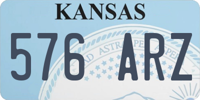 KS license plate 576ARZ