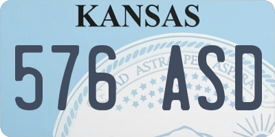 KS license plate 576ASD
