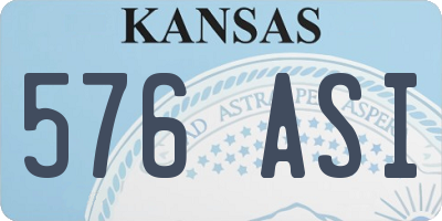 KS license plate 576ASI
