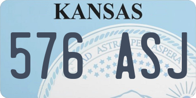 KS license plate 576ASJ