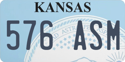 KS license plate 576ASM