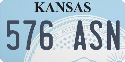 KS license plate 576ASN