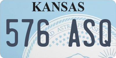 KS license plate 576ASQ