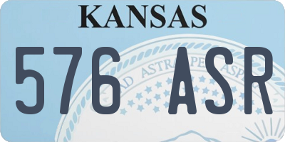 KS license plate 576ASR