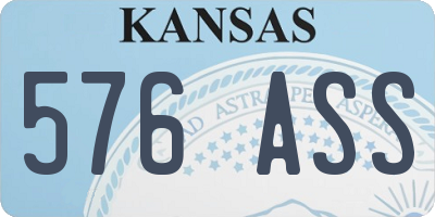 KS license plate 576ASS