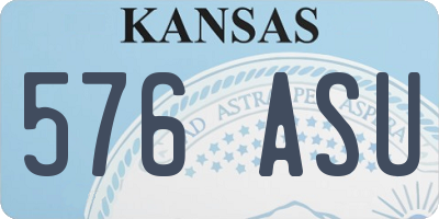 KS license plate 576ASU