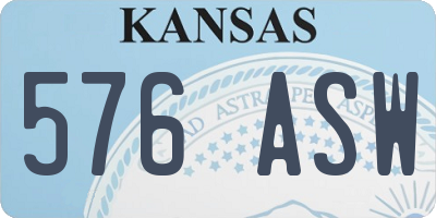 KS license plate 576ASW