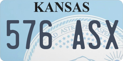 KS license plate 576ASX