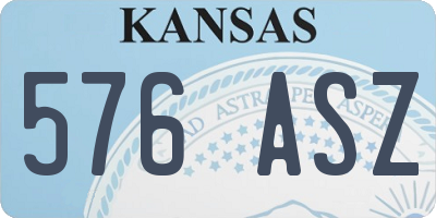 KS license plate 576ASZ