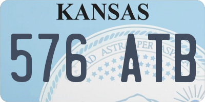 KS license plate 576ATB