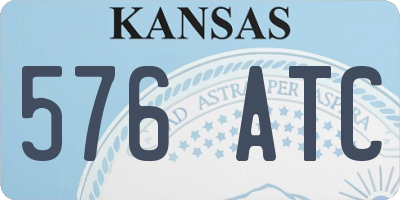 KS license plate 576ATC