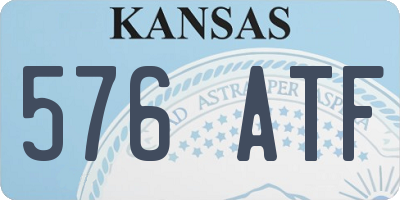 KS license plate 576ATF