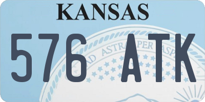 KS license plate 576ATK
