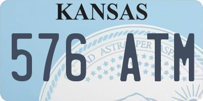 KS license plate 576ATM