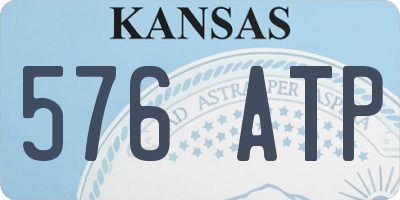 KS license plate 576ATP