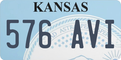 KS license plate 576AVI