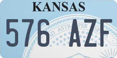 KS license plate 576AZF
