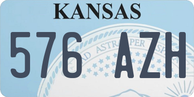 KS license plate 576AZH