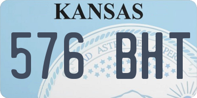 KS license plate 576BHT
