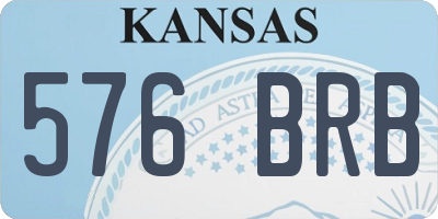 KS license plate 576BRB