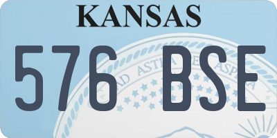 KS license plate 576BSE