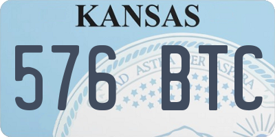 KS license plate 576BTC