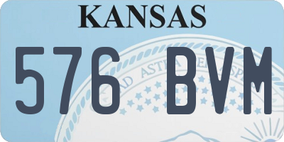 KS license plate 576BVM