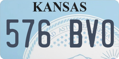 KS license plate 576BVO