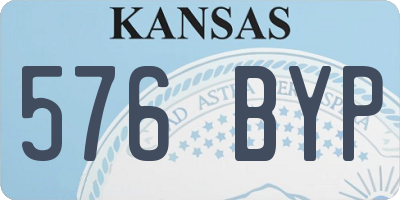KS license plate 576BYP