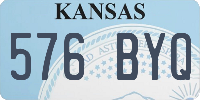 KS license plate 576BYQ
