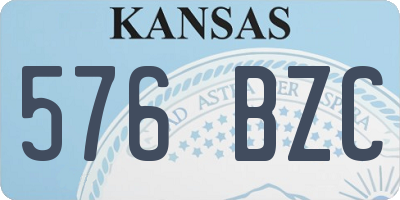 KS license plate 576BZC