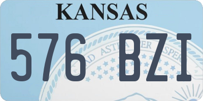 KS license plate 576BZI