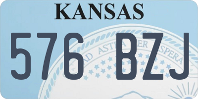 KS license plate 576BZJ
