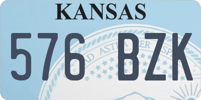 KS license plate 576BZK