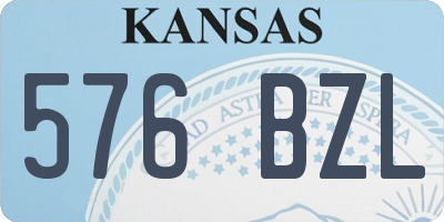 KS license plate 576BZL