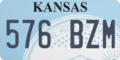 KS license plate 576BZM