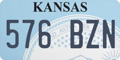 KS license plate 576BZN