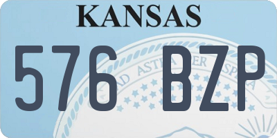 KS license plate 576BZP