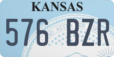 KS license plate 576BZR