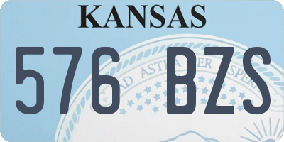 KS license plate 576BZS