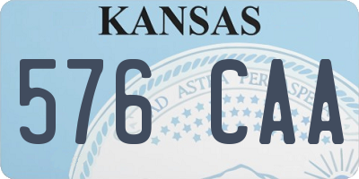 KS license plate 576CAA
