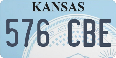 KS license plate 576CBE