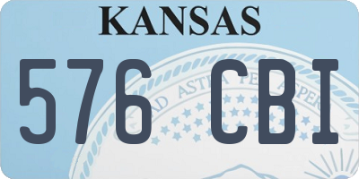 KS license plate 576CBI