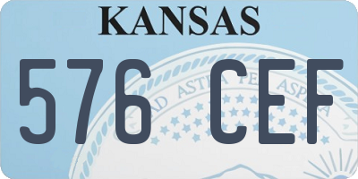 KS license plate 576CEF